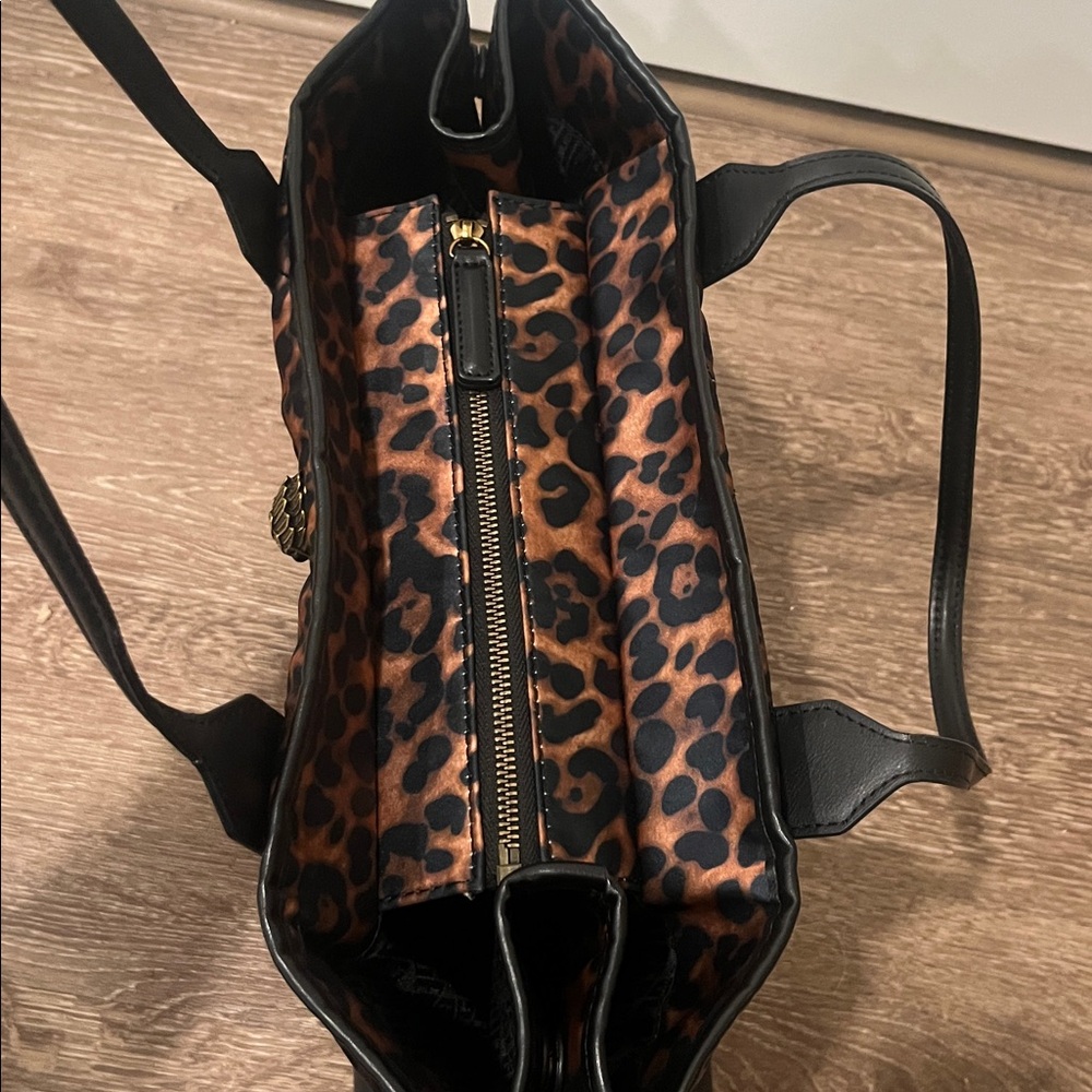 Kurt Geiger Leopard Print Quilted Tote with Black Trim - Picture 11 of 14